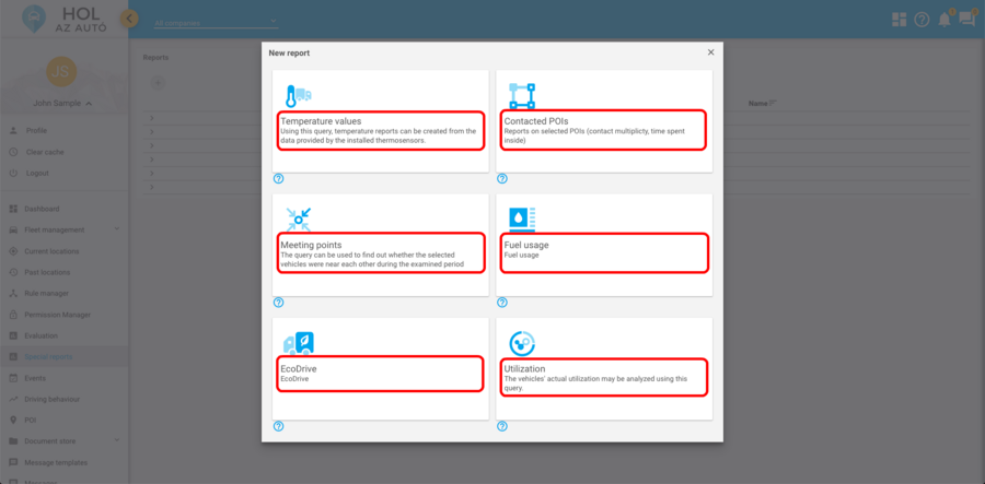 Report types