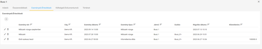  Események/Értesítések