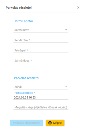 Paraméterek beállítása