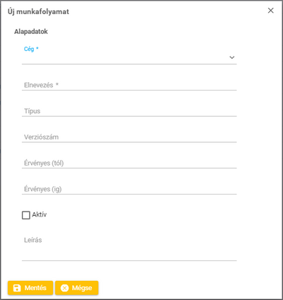 Új munkafolyamat létrehozása